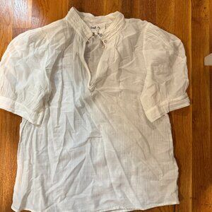ba&sh Ivory Short Sleeve Blouse